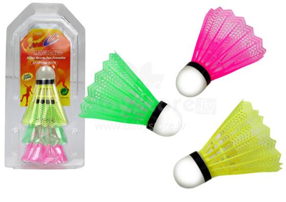 Set of Badminton Shuttlecocks 3pcs Classic Colorful