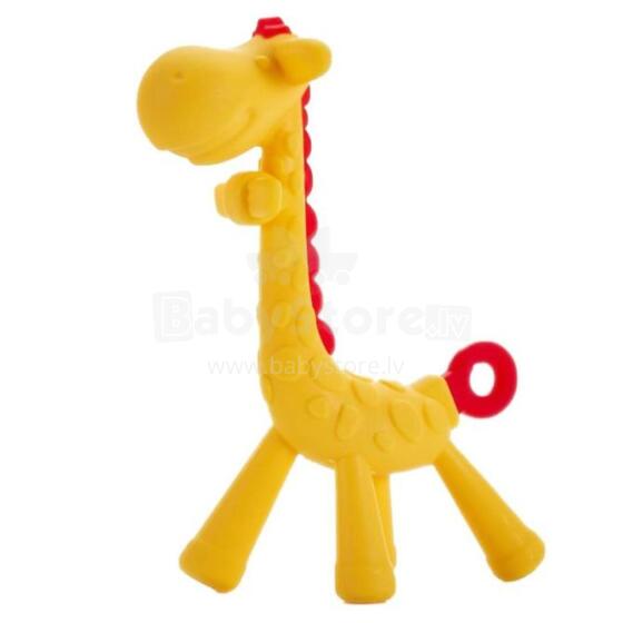 8041 GIRAFFE SILICONE TEETHERS YELLOW-RED BL804