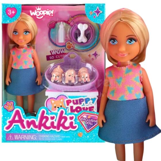 WOOPIE ROYAL Doll Set with Cute Puppies and Accessories