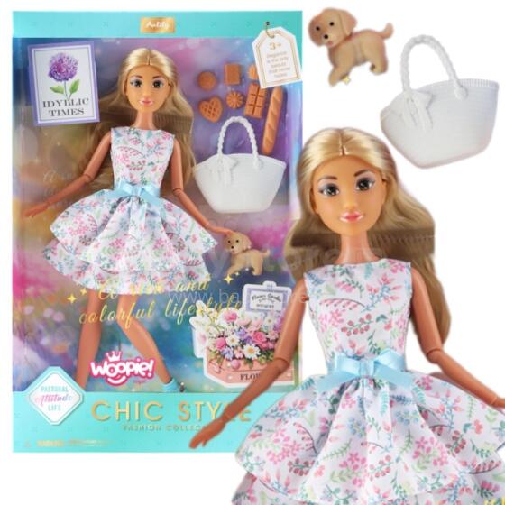 WOOPIE ROYAL Doll Lily 30 cm Spring Dress Accessories Dog Picnic