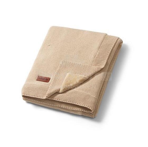 1671/02 COTTON BLANKET WITH FLANNEL UNDERLAY LIGHT BEIGE