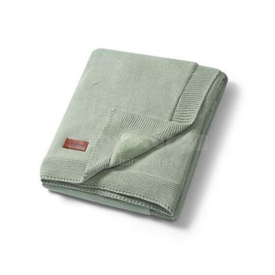 1671/04 COTTON BLANKET WITH FLANNEL UNDERLAY SAGE