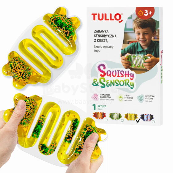 TULLO 708 Sensory Toy with Squishy Liquid Yellow
