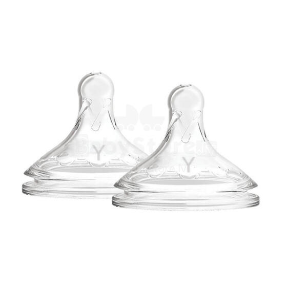 WNY201 Y-Cut Wide-Neck Silicone Options+ Nipple, 2-Pack