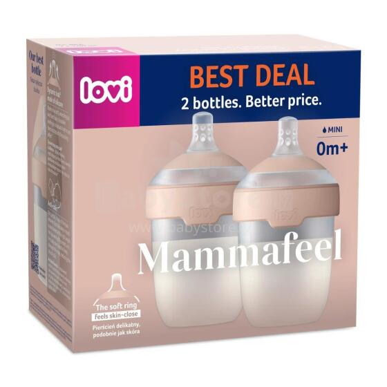 LOVI feeding bottle MAMMAFEEL, 2x150 ml., 0595