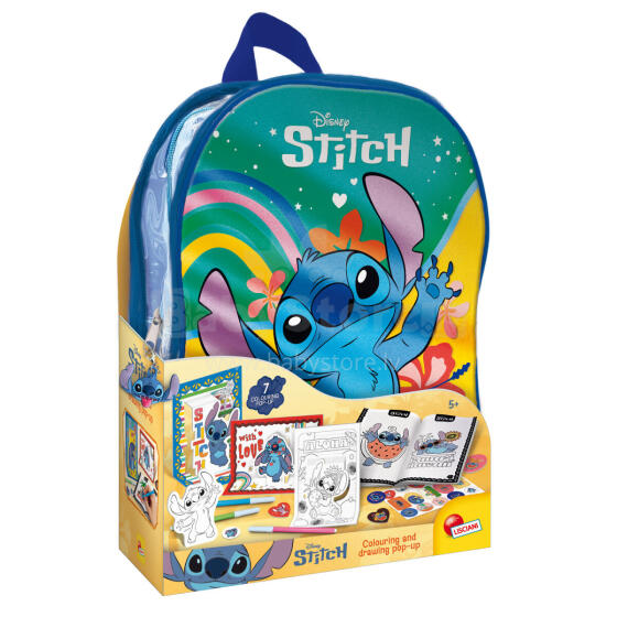 STITCH coloring and drawing set in backpack, 110674