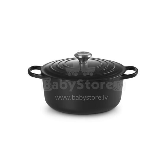 Cast iron pot round &Oslash;34cm / 12L matte black