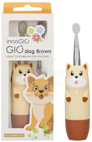 INNOGIO GIO-452BROWN Sonic Toothbrush for Children GIOdog Brown