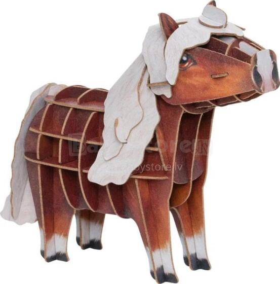MAKEBUG 3D Paper puzzle black forest horse, MB-D-0012