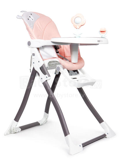 Folding High Chair for Feeding Pink ECOTOYS