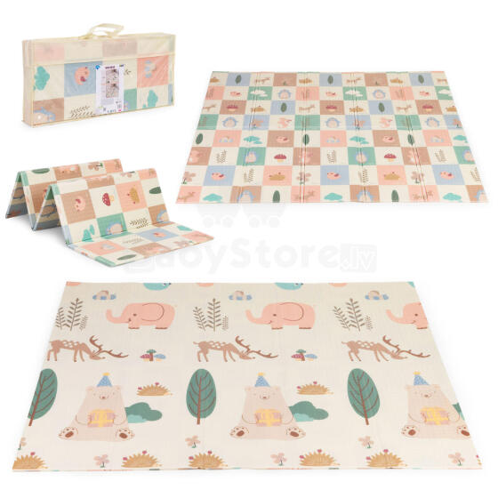 Foam Play Mat for Children 200x150 cm Educational Double-Sided Foldable + Bag IPLAY