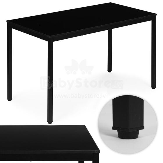 Table for Kitchen Dining Room for 4-5 People Computer Desk 120x60 cm Black ModernHome