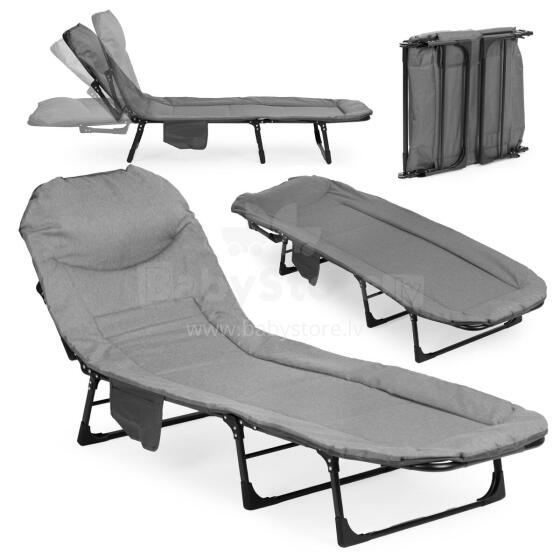 Camping Bed 200x65 cm Folding Cot Lounger MultiGarden