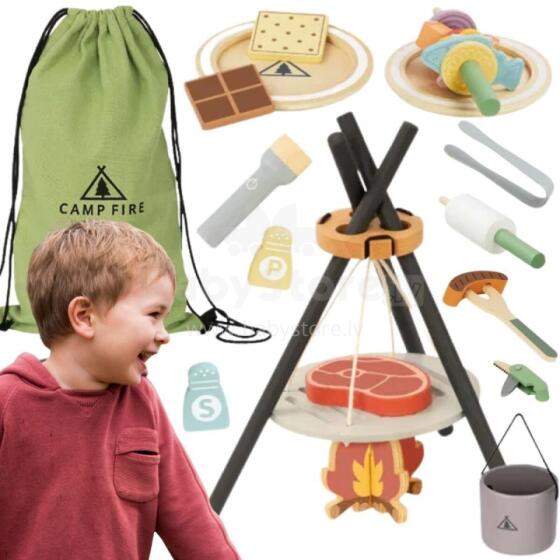 TOOKY TOY Wooden Camping Cooking Set Campfire
