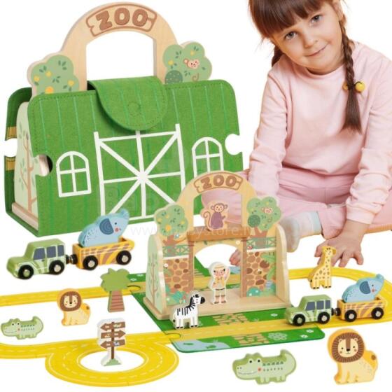 TOOKY TOY Mini ZOO Set Portable Animal Bag