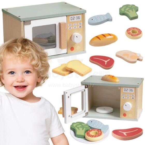 TOOKY TOY Wooden Microwave Kitchen Set