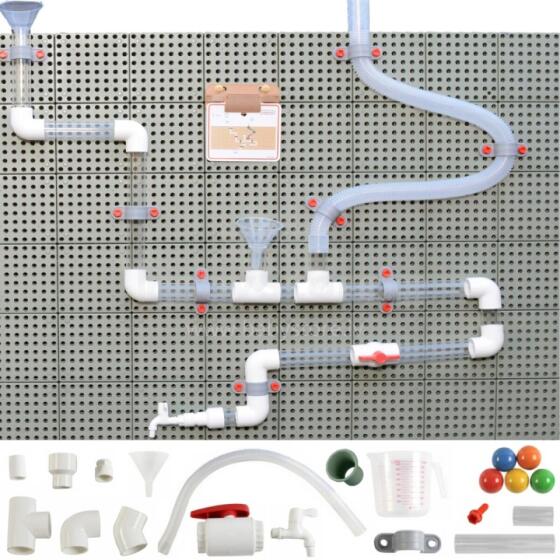 MASTERKIDZ Pipe System for STEM Board 84 Elements Water Ball Track