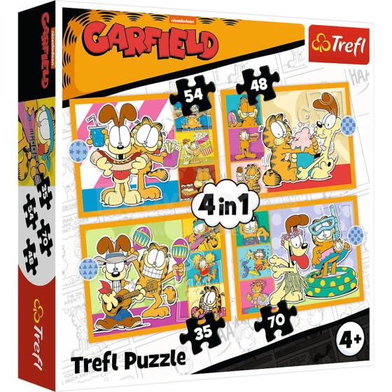 TREFL GARFIELD Puzzle 4 in 1 set