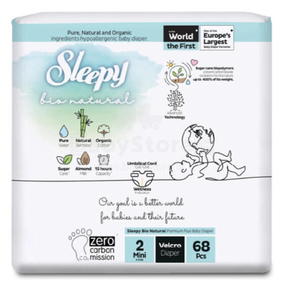 Sleepy Bio Natural Mini Size 2 Art.268285