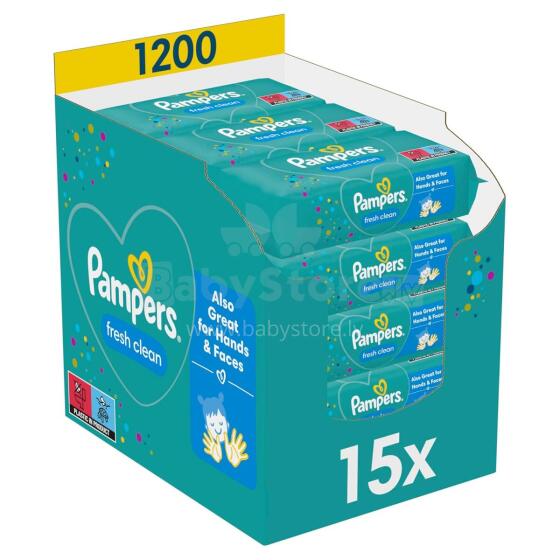 Pampers Fresh Clean Baby Wipes Mega XXXL Pack Art.268346
