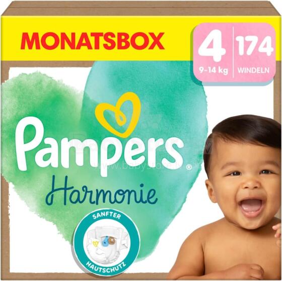 Pampers Harmonie Pure Protection Mega XXXL Pack  Art.268354 Bērnu autiņbiksītes S4 izmērs no 9-14 kg, 174gab.