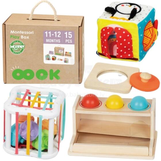 WOOPIE GREEN Educational Box 5in1 Montessori for 11-12M FSC