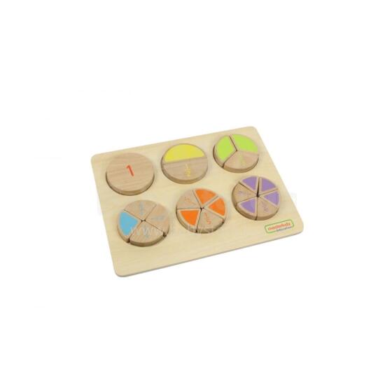 MASTERKIDZ Wooden Mathematical Puzzle Fractions