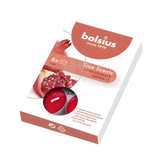 Tējas sveces arom. 6 gab.True Scents pomegranate 