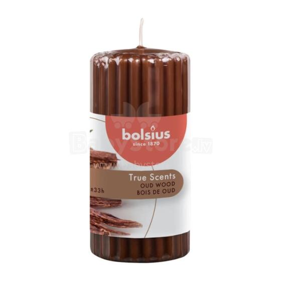 Svece arom. cilindrs True Scents &Oslash;120x58mm oud wood 