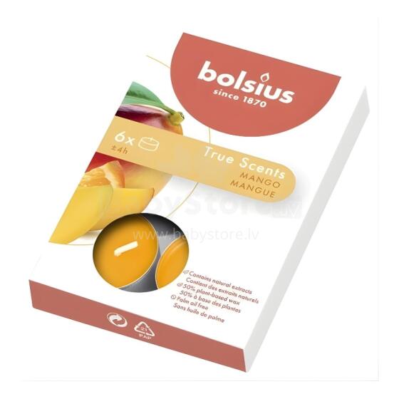 Tējas sveces arom. 6 gab.True Scents mango 