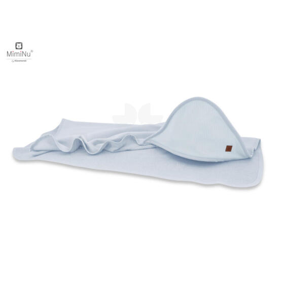 KIECZMERSKI Bathrobe 100x100 MIMINU SOFT + washcloth blue