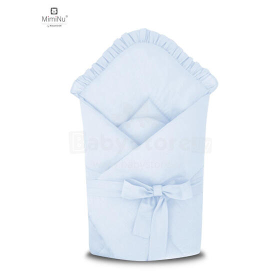 KIECZMERSKI Tied Baby Nest ROYAL with Ruffle 75x75 cm Light Blue