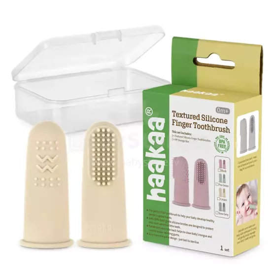 Haakaa  Silicone Finger Toothbrush  Art.TPS036-C Cream