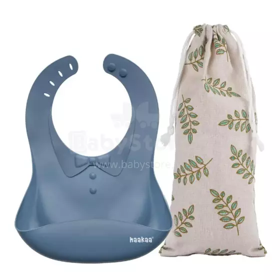 Haakaa Silicone Bib Art.UTE63-B Bluestone Silikona priekšautiņš