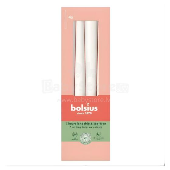 Table candles 4pcs.box 245/24mm white