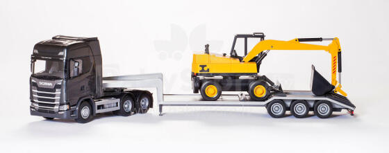 EMEK Scania S black loader with excavator scale 1:25, 98 cm