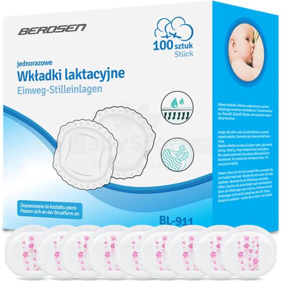 Breast pads for nursing mothers - ultra-absorbent Berdsen BL-911