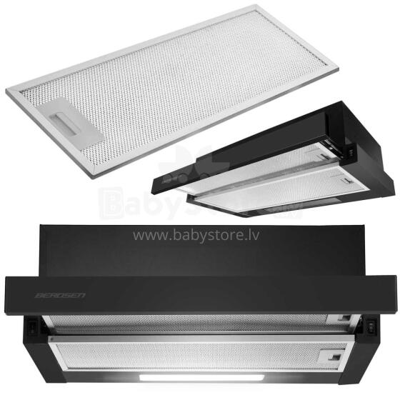 Berdsen BT-230 Black Matte Telescopic Kitchen Hood