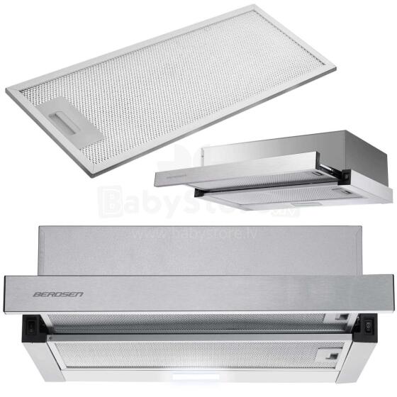 Kitchen telescopic hood 50cm Inox BT-233
