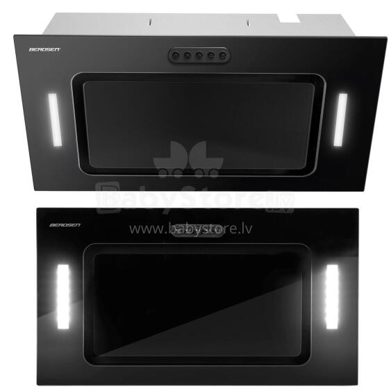 Kitchen under-cabinet hood 52cm black BE-52A