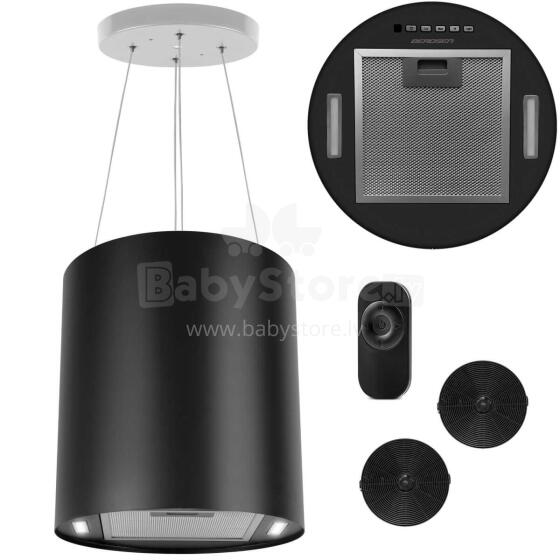 Hanging kitchen hood 35cm black BT-227
