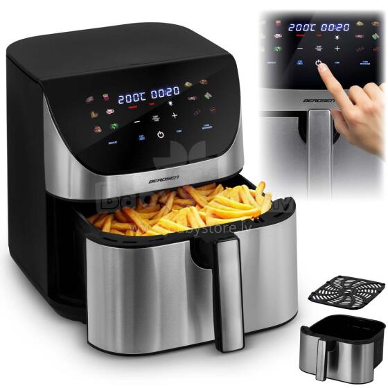 Oil-free fryer Air fryer 8l Berdsen 1700W BD-659 silver