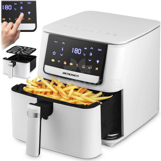 Eļļas brīvais friteuze Gaisa friteuze Berdsen BD-662 balta