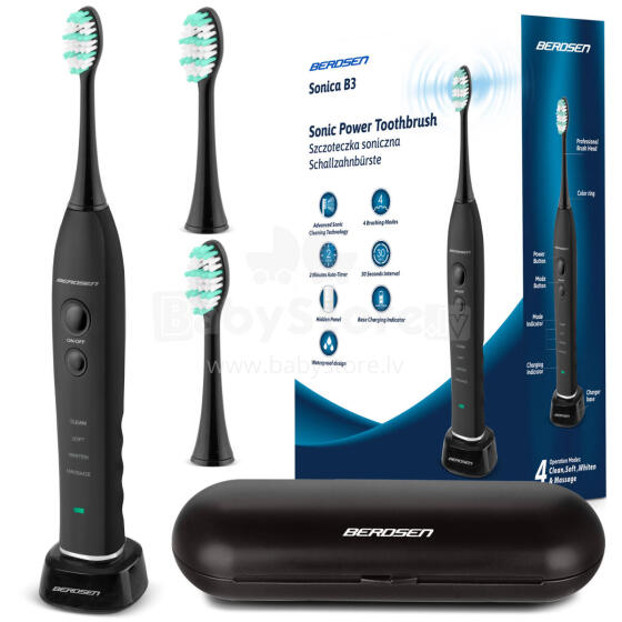 Sonic toothbrush set with case Sonica B3 black