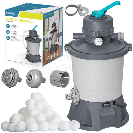 Sand Pump for Pools + Filter Balls 3596l/h Bestway 58515
