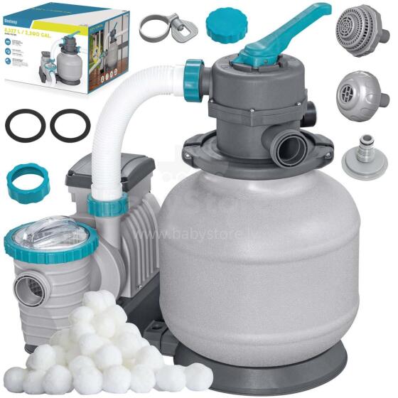 Sand Pump for Pools + Filter Balls 8327l/h Bestway 58499