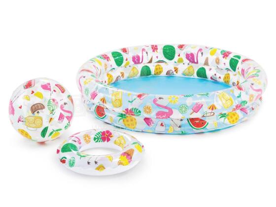 Inflatable Pool with Ring and Ball Set 122 x 25 cm INTEX 59460