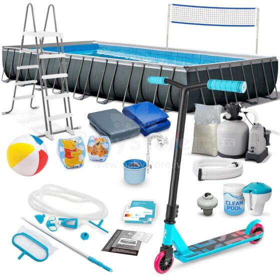 Intex 26378 975 x 488 x 132 cm 22-in-1 Frame Pool + Free Scooter