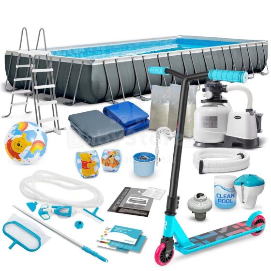 Intex 26374 21-in-1 Frame Pool 975 x 488 x 132 cm + Free Scooter