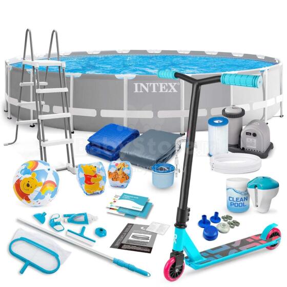 Intex 26756 21-in-1 Frame Pool 610 x 132 cm + Free Scooter